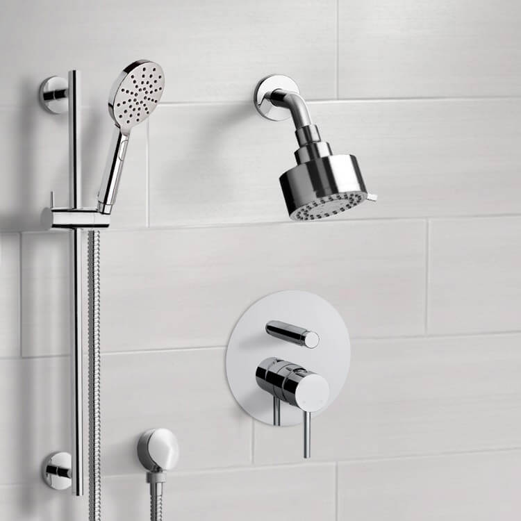 Remer SFR79 Chrome Shower Set with Multi Function Shower Head and Hand Shower